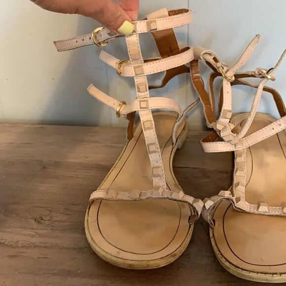 Rebecca Minkoff Nude Studded Gladiator Sandals Size 7.5 - Picture 3 of 7
